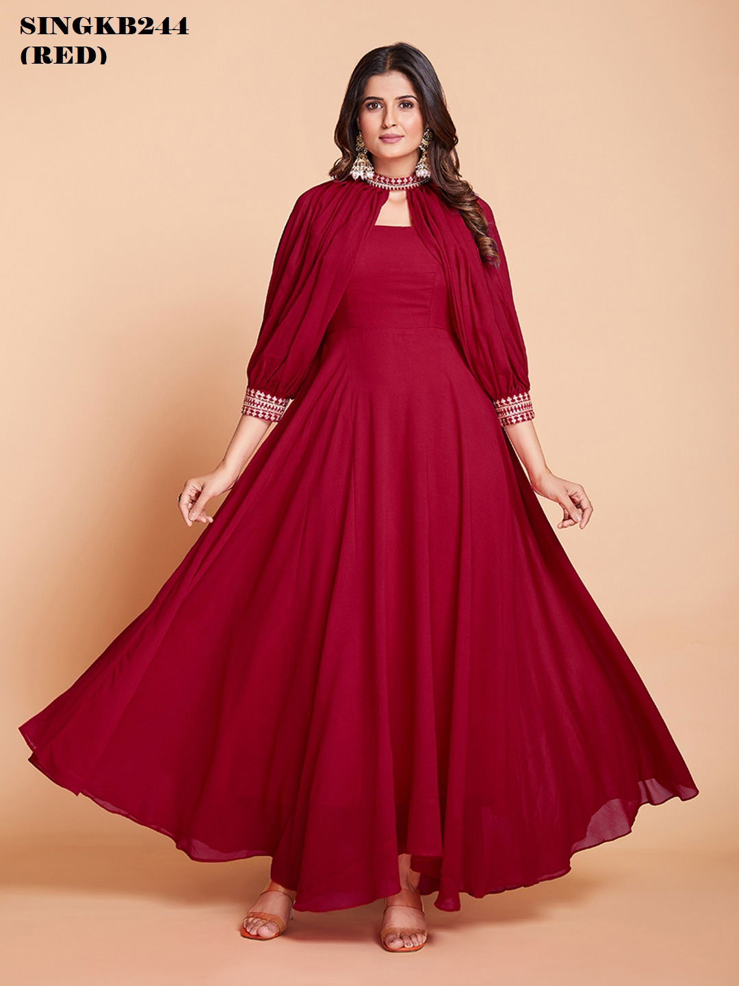 SINGKB244RED Wedding Wear Gown Catalog